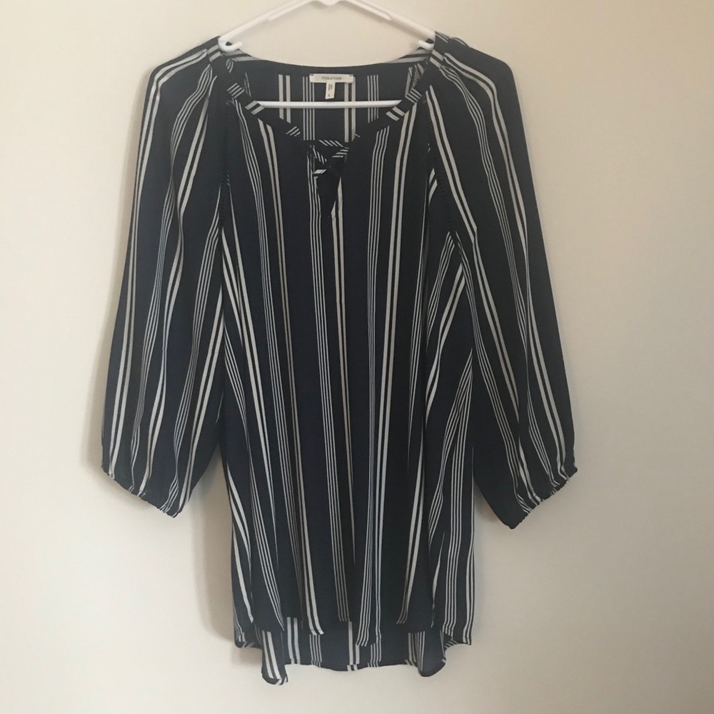 Maurices 3/4 Sleeve Striped Blouse